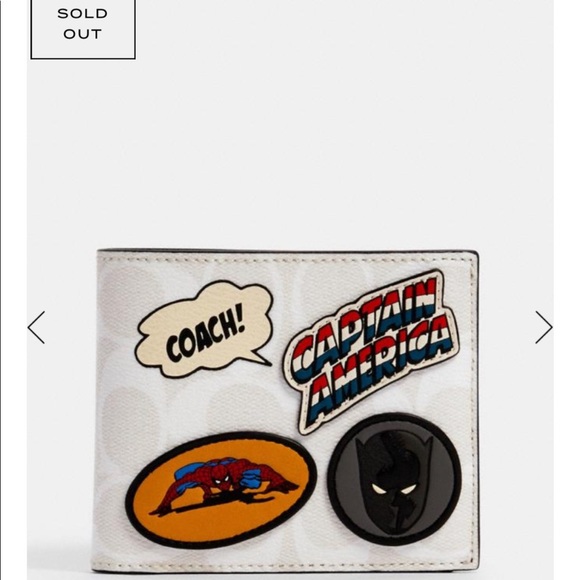 COACH | MARVEL Men’s 3-in-1 Wallet With Patches - Picture 3 of 16